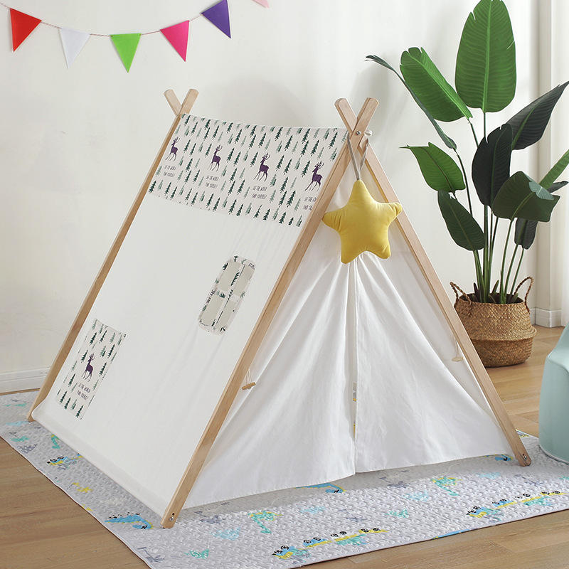 Large Kids Tent for Indoor Outdoor Party and Sleepovers Sports Toy Playhouse Made of Cotton for Babies