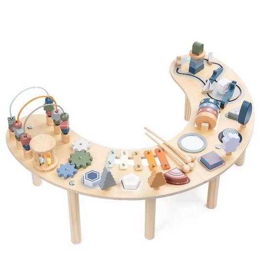 Wholesale Montessori Wooden Sensory Busy Table Kids Activity Center Early Learning Toy