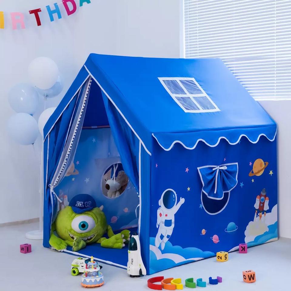 Indoor Roof Window Sleeping Tent Kids Foldable Play Tent Boys Girls Washable Durable Cotton Canvas Teepee Tent