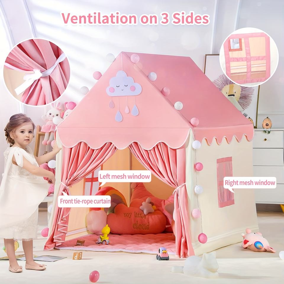 Custom Large Princess House Kids Play Tent Indoor Foldable Castle Toy House for Girls