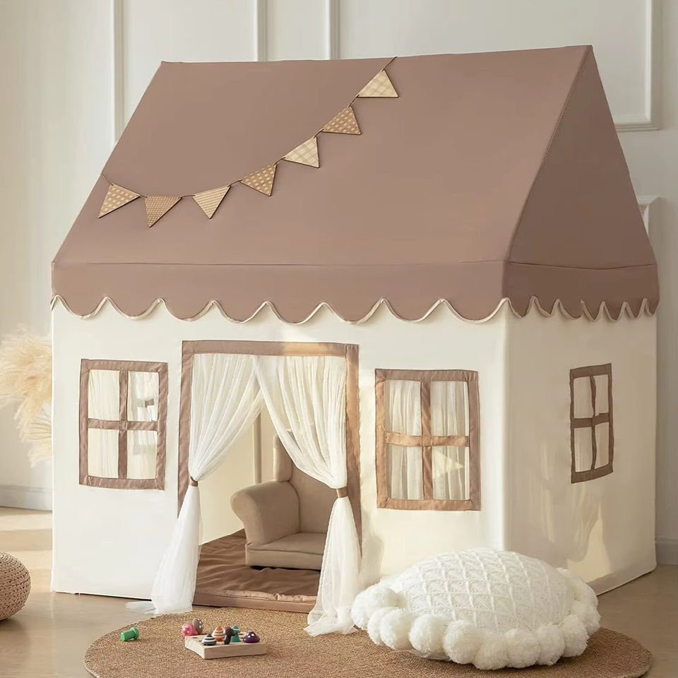Kids Play Tent Soft Polyester Canvas Indoor Outdoor Playhouse for Children