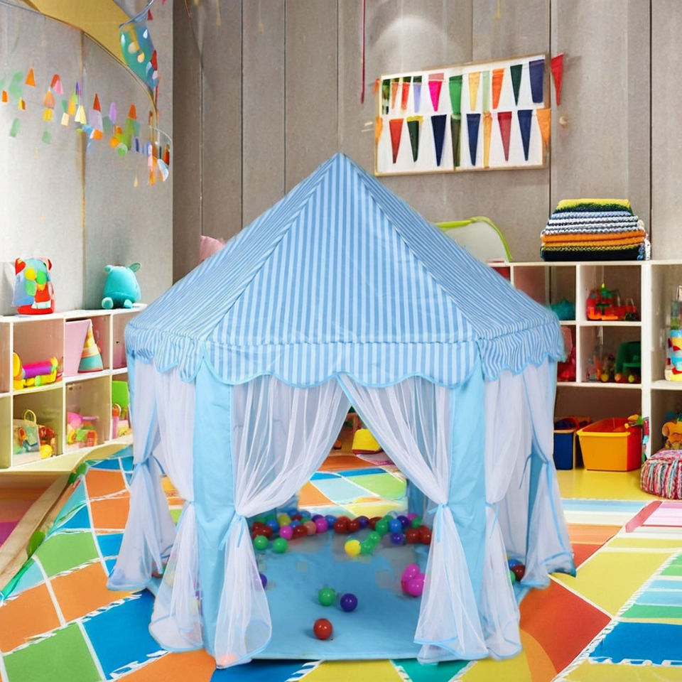 Portable Folding Princess Children Castle Playhouse Kid Gift Outdoor Children Play Tent