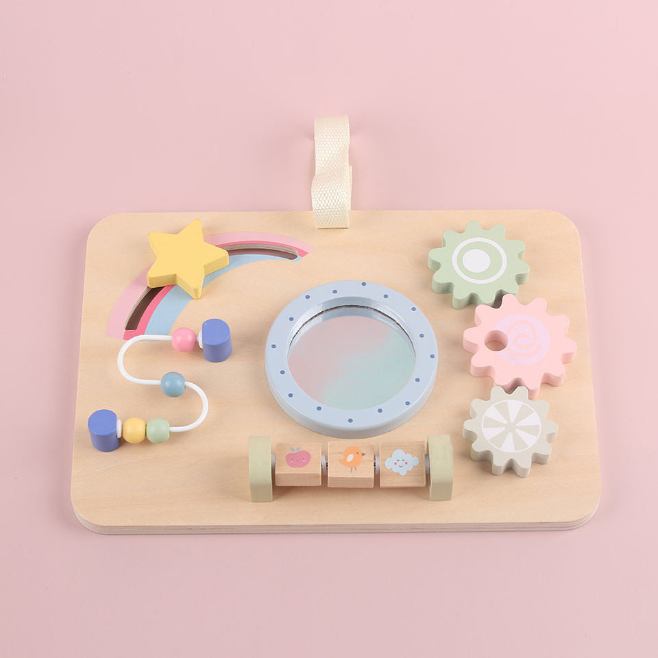 Wholesale Wooden Toddler Busy Board Montessori Sensory Activity Toy