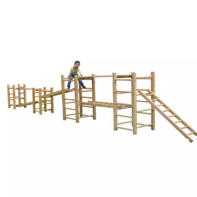 Indoor Play Structure For Toddlers Hand & Foot Exercise Wooden Toy Climbing Frame For Active Play & Learning