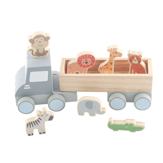 Wholesale Eco Friendly Wooden Baby Car Blocks Toy Montessori Early Learning Set