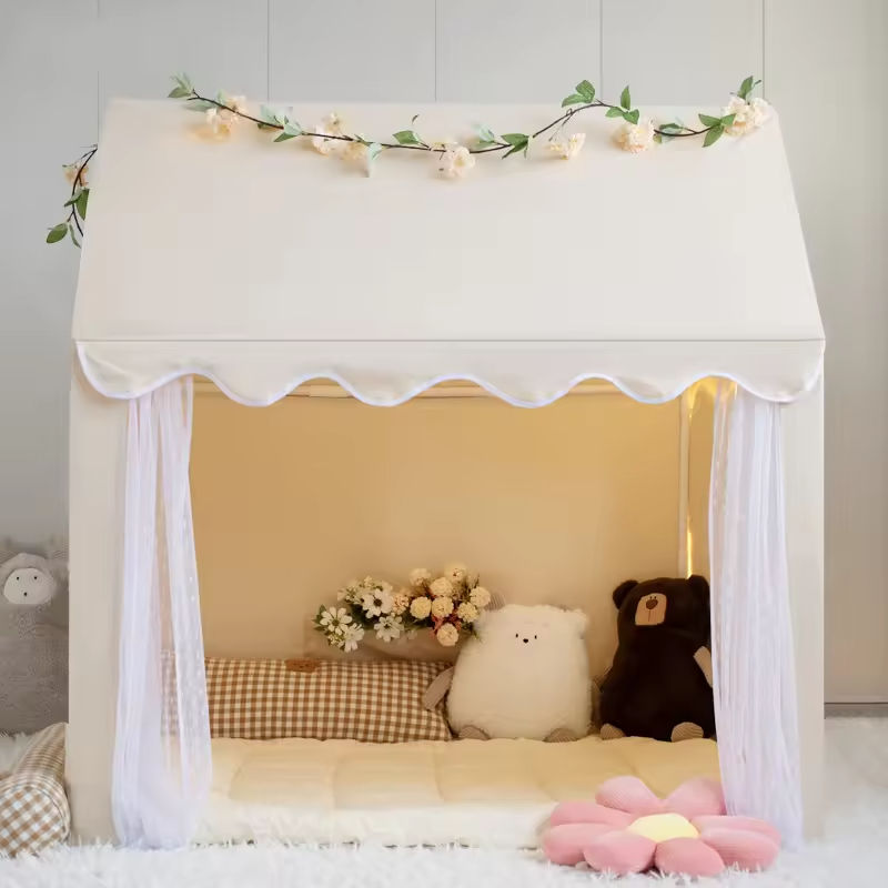 Wholesale Beige Kids Indoor Play Tent Girls Toy House for Party