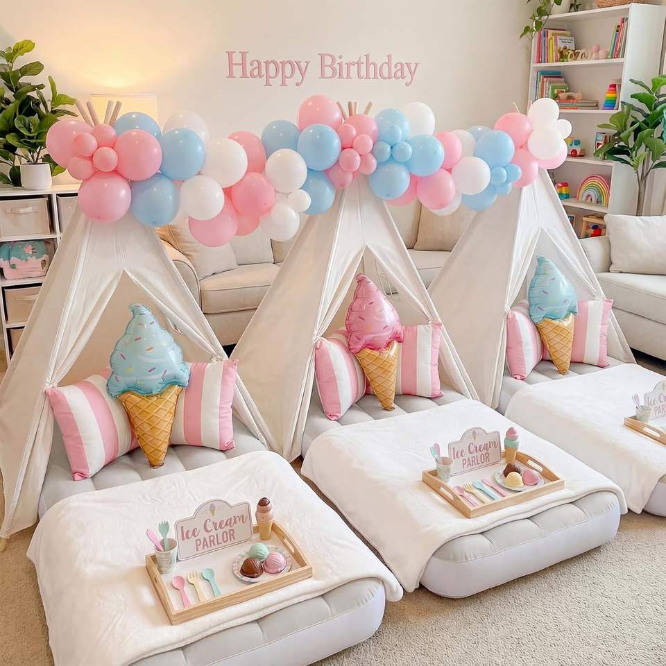 Kids Teepee Tent Cotton Canvas Toddler Tent Foldable Indoor Play Tent for Babies Kids Party Sleepover Slumber Gifts Toy