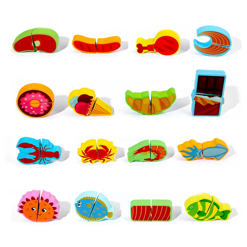 Wholesale Wooden Kitchen Pretend Play Cutting Fruit Vegetable Cooking Toy for Toddlers