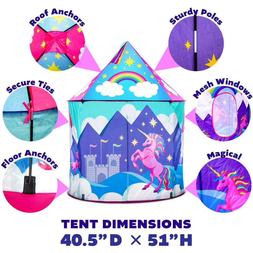Hot Selling Child Portable Unicorn Yurt Children Tent Outdoor Camping Princess Castle Tents Indoor Toys Tent