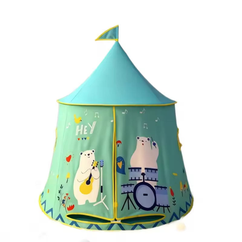 Kids Unisex Indoor Outdoor Princess Castle Play Tent Cartoon Foldable Portable Polyester Large