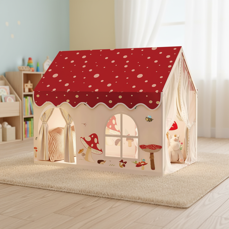 Large House Children's Play Tent, Indoor Outdoor Functional Toy Tent for Boys and Girls