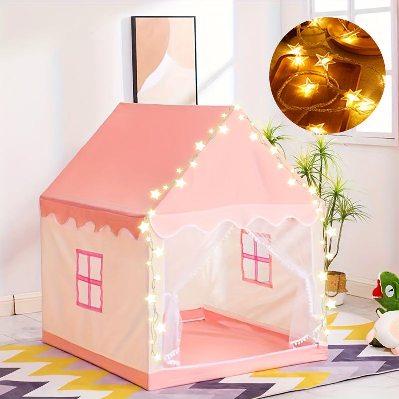 Pink Pop up Kids Play Tent Foldable Youngsters Indoor Outdoor Toy House for Girls