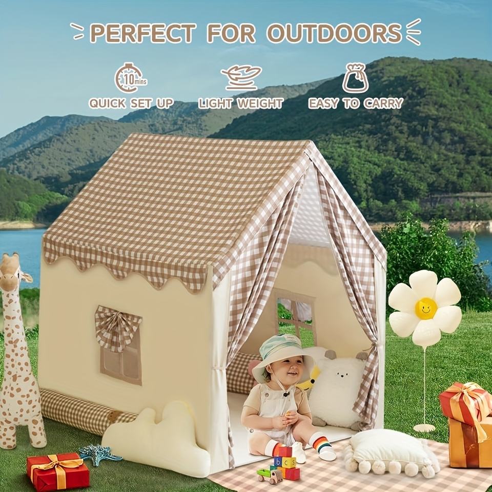 Indoor Children Play Tent Foldable Kids Toy House for Reading Pretend Play and Birthday Gifts