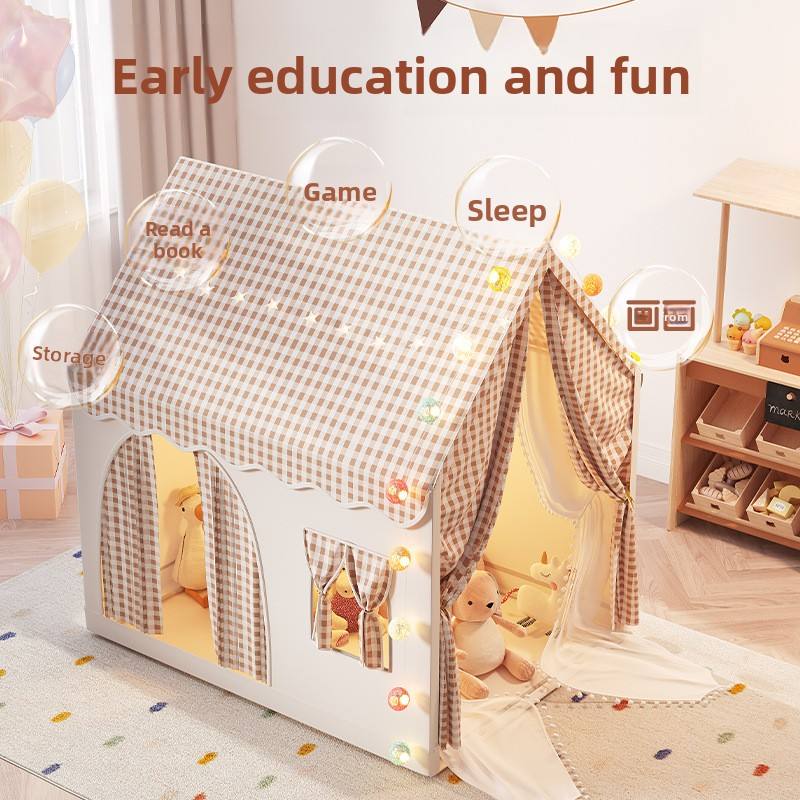 New Children's Fabric Tent Indoor Princess Castle Small House for Boys and Girls Playhouse Baby Bed Toy Household