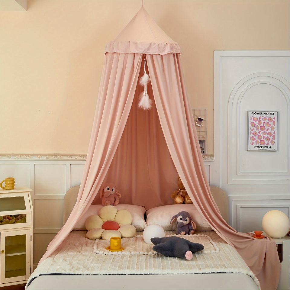 Princess Decor Canopy Bed Tent Luxury Mesh Bed Curtain for Girls Bedroom and Nursery Decor