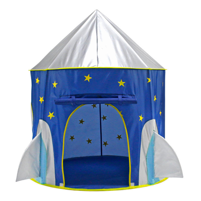 Custom Logo Space Capsule Yurt House Rocket Ship Tent Space Themed Pretend Kids Play Tent for Boys