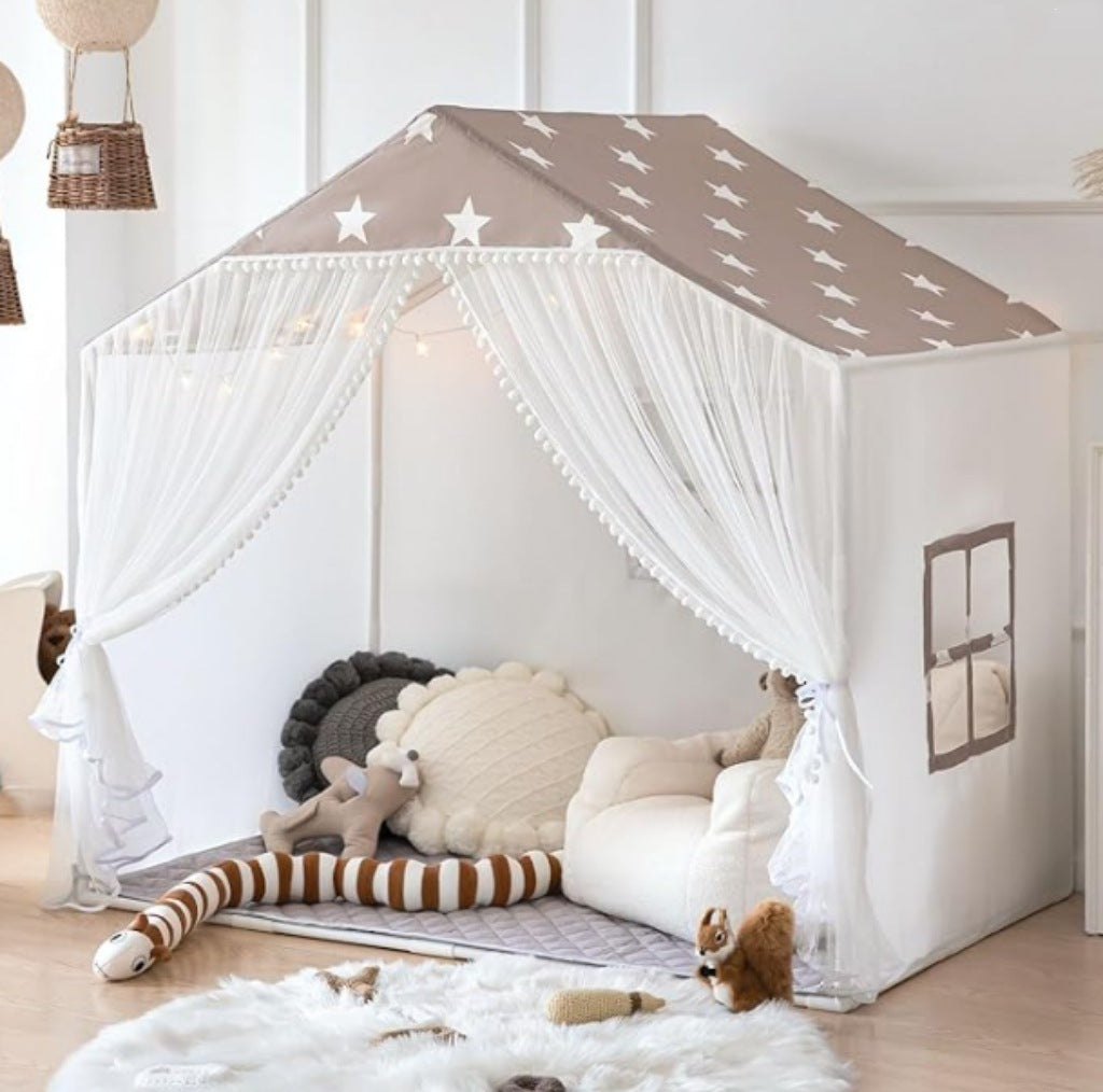 Little LuBan® Pom-Pom Manor - Premium Peach-Skin Grand Playhouse 小鲁班® 毛球庄园 - 高级桃皮绒宏伟游戏屋