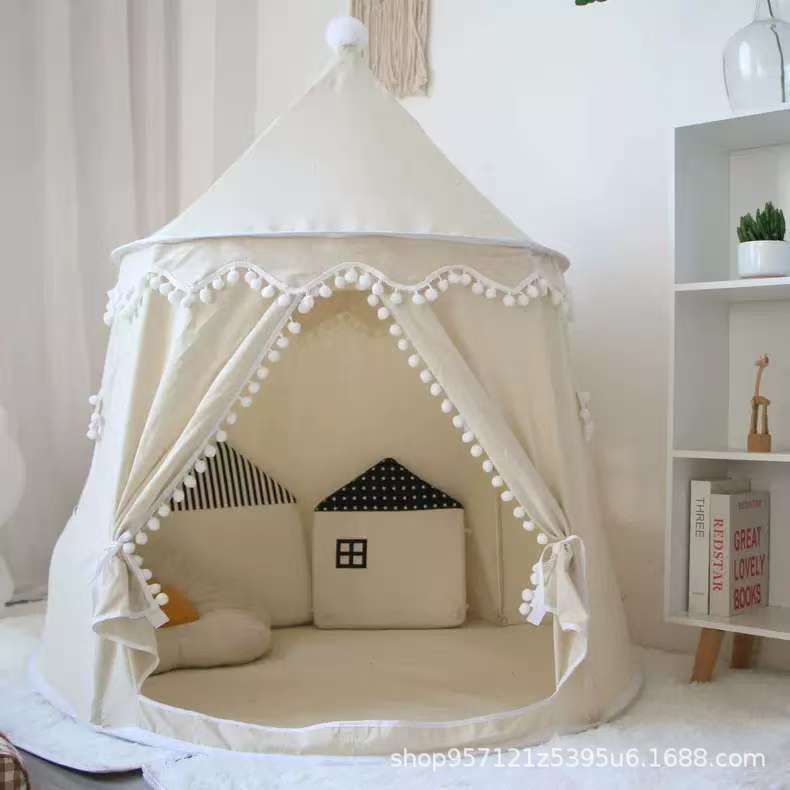 Little LuBan® Master Yurt - Breathable Cotton Linen Kids Playhouse 小鲁班® 鲁班蒙古包 - 透气棉麻儿童室内游戏屋