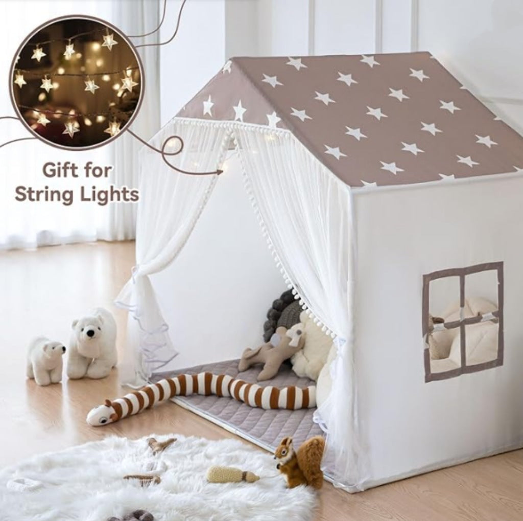 Little LuBan® Pom-Pom Manor - Premium Peach-Skin Grand Playhouse 小鲁班® 毛球庄园 - 高级桃皮绒宏伟游戏屋