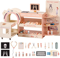 Wholesale Montessori Wooden Doctor Kit Medical Center Pretend Play Toy Set for Kids