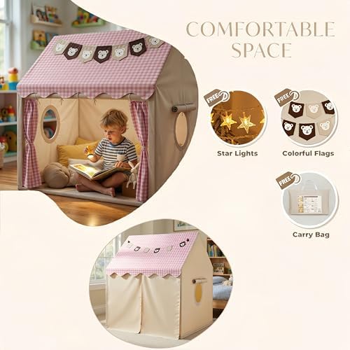 Kids Play Tent with Star Lights and Carry Bag